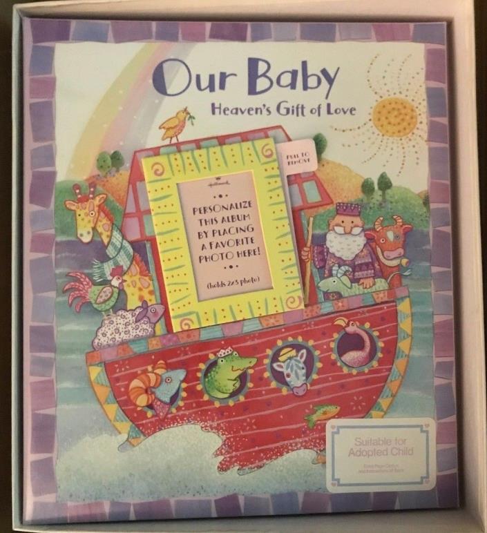 New Baby Book Noah's Ark Keepsake Memory Album- Our Baby - Heaven's Gift of Love