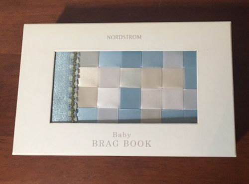 Nordstrom Baby Brag Book Blue Silver White Photo Album Book - NEW Open Box