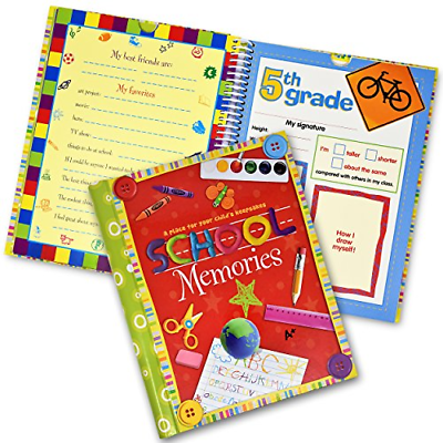 School Memory Book Album Keepsake Scrapbook Photo Kids Memories from Preschool +