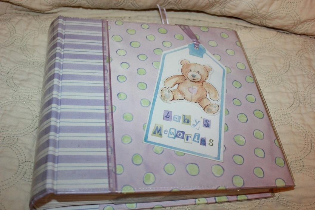 CR Gibson  Toys Photo Memory Album Teddy Bear purple  - new