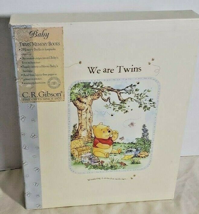 New Disney Winnie the Pooh Dreaming of Hunny We Are Twins Memory Books CR Gibson