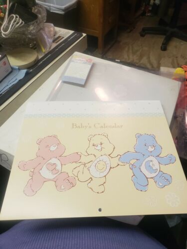 Care Bears Baby, C.R. Gibson Baby's First Year Calendar, Stickers,NEW RARE HTF