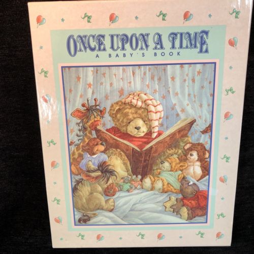 Teddy Once Upon a Time Bear Memories Baby Book Record Vintage Book Original Box