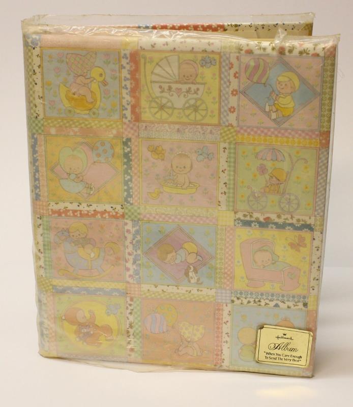 Vintage Hallmark Boy Girl Patchwork Baby Book Photo Album Memory Keepsake NEW