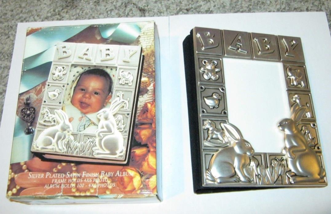 Silver Plated Satin Finish Baby Album