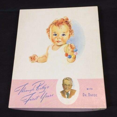 Vtg Baby Book Pink Through Baby's First Years Dr. Dafoe 1942 Scapbook Record USA