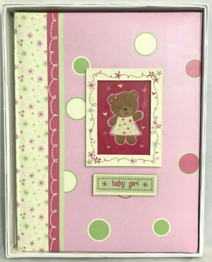 NIB Anna Griffin Pink BABY GIRL Memory Book LULU Teddy Bear C. R. Gibson - HTF