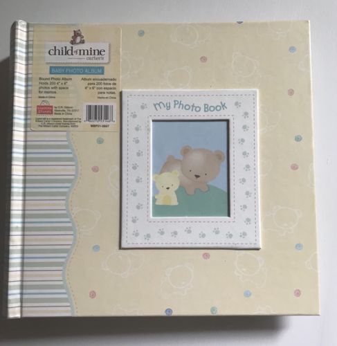 Baby Photo Album - Teddy Bear - Holds 200 Photos And Area To Write Memos - NEW