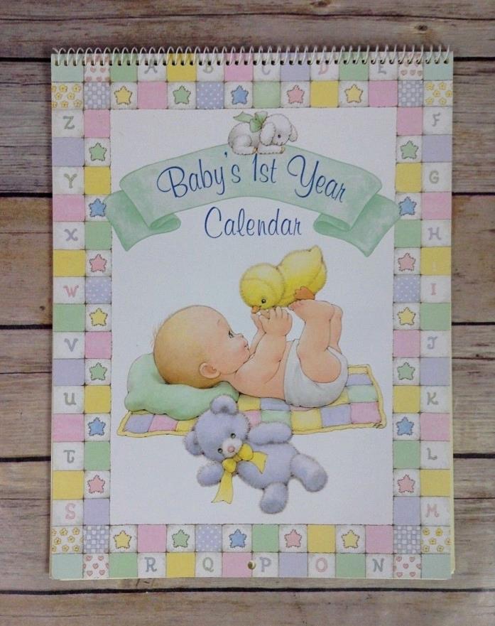 Baby's First 1st Year Calendar Warm & Whimsical Morehead Vtg w Stickers Unused