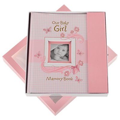Pink Memory Baby Album Photo Book For Newborn Girl Pad First Vintage NEW
