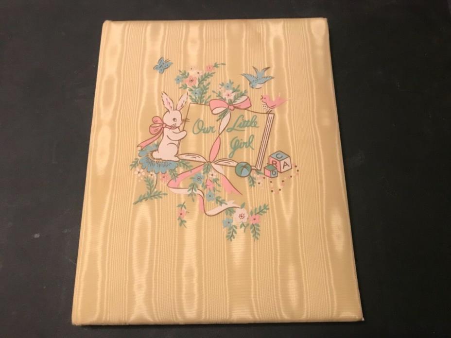 Vintage 1951 Our Little Girl yellow Memory Keepsake Baby Book Unused NOS 1950’s