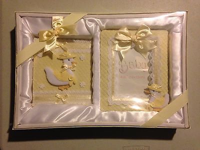 BABY PICTURE FRAME AND PHOTO ALBUM BOXED GIFT SET