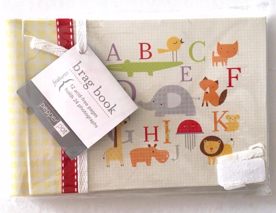 Pepper Pot Alpha Baby Brag Book Holds 24 Photos Great Baby Shower Gift NWT