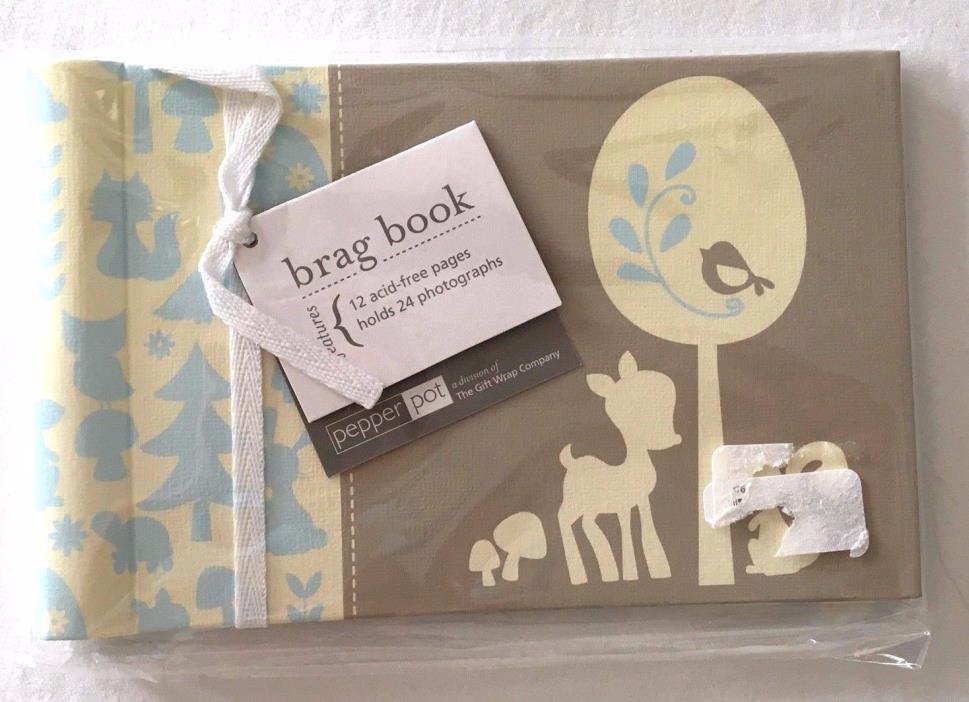 Pepper Pot Woodland Baby Brag Book Holds 24 Photos Great Baby Shower Gift NWT