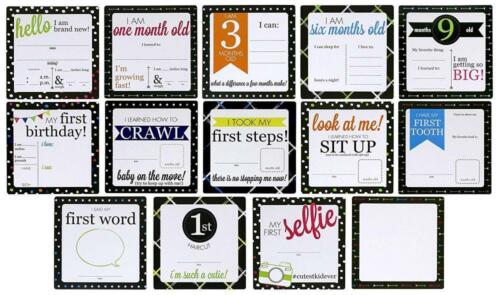 Big Moments Baby Milestone Cards, 8 x 8 inches, 14 Cards