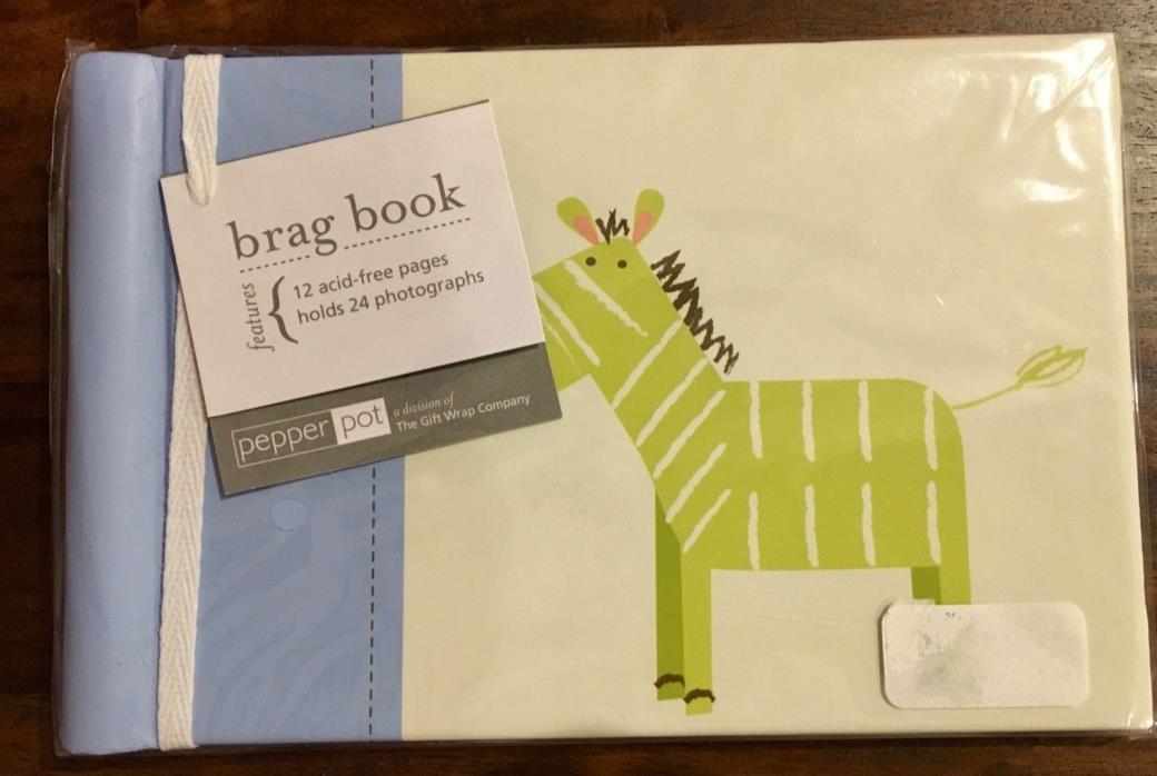 Pepper Pot Jungle Friends Brag Book Holds 24 Photos Great Baby Shower Gift NWT
