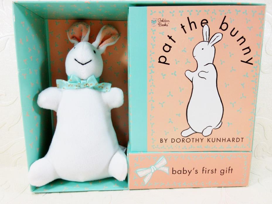 Educational PAT THE BUNNY Book & Plush Bunny Kunhardt Babys First Gift Set New