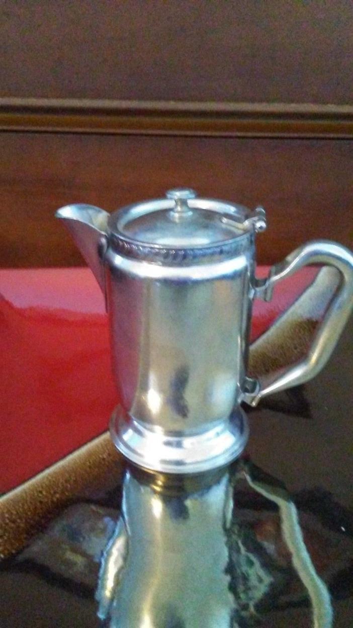 RARE VINTAGE LEGION UTENSILS SILVER PLATED CREAMER LIDDED PATENTED 1951