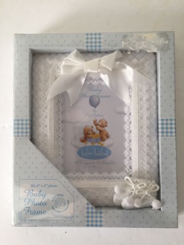 Bon Bebe 4 X 6 Baby Photo Frame White Lace And Booties
