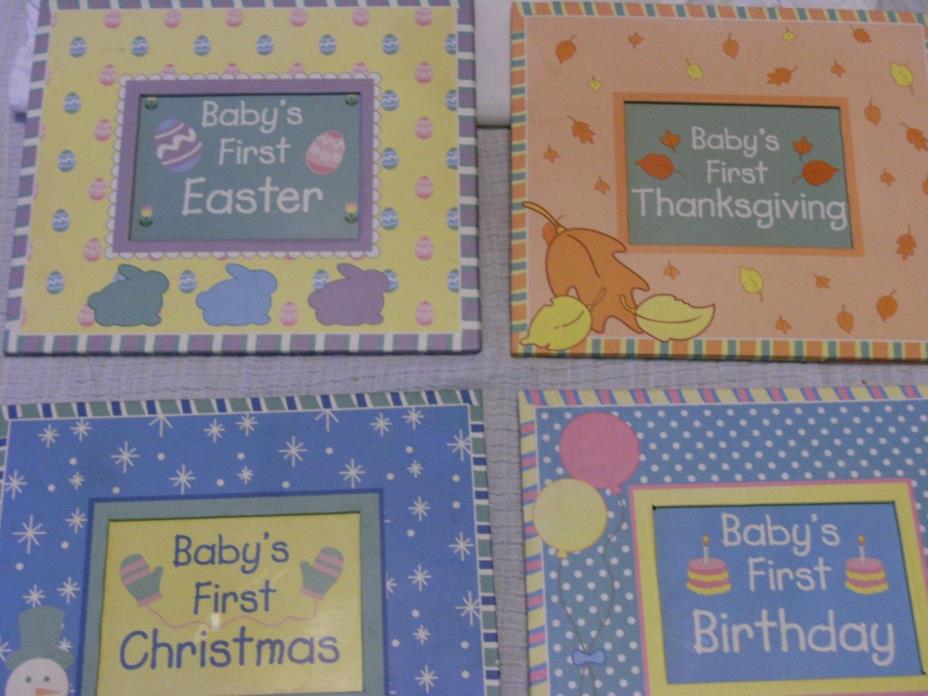 BABY'S 1ST EASTER CHRISTMAS BIRTHDAY THANKSGIVNG PICTURE FRAMES 6X7 HOLDS 2.5X4