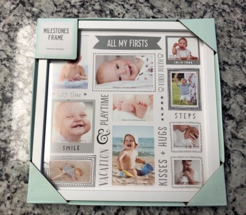 MILESTONES PICTURES FRAME - STEPPING STONES MEMORIES MY FIRST EVERYTHING - NEW