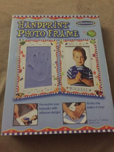 Milestone Personalized Boy Handprint Photo Frame Free Ship! Best Price Online!!