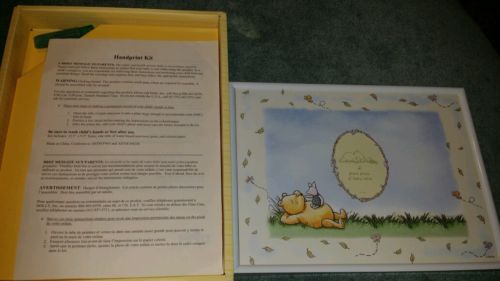 WINNIE THE POOH BABY HAND PRINT KIT With FRAME FOR PHOTOS AND HAND PRINT