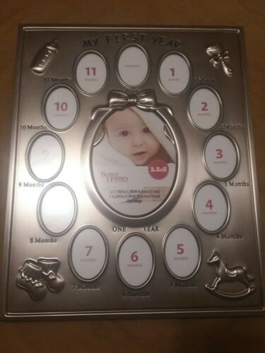 Baby's first year milestones picture frame/ baby photo frame 13 pictures