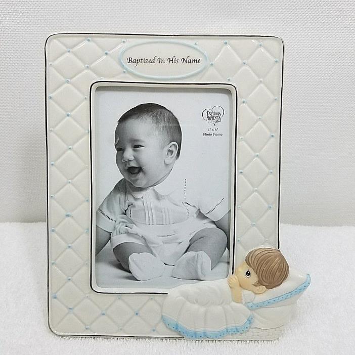 Precious Moments Baptized In His Name Baby Boy Photo Picture Frame 4