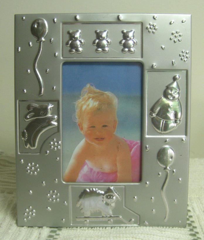 Silver Baby Theme Photo Frame for 2