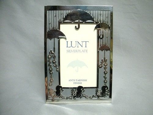 LUNT Silver Plate Photo Picture Frame Childs Baby Duckling Easel 3 ½” x 5 ¼”
