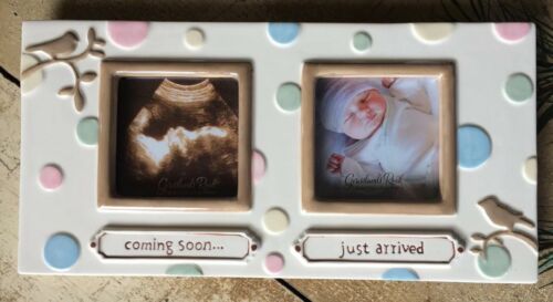 New Grasslands Road Ceramic Baby Photo Frame Pastel ~ Coming Soon, Just Arrived
