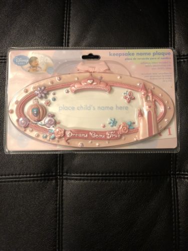 Disney Baby Keepsake Name Plaque Girl Dreams Come True Brand New Sealed