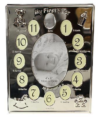 benerini Silver Plated ' My First Year ' Expressions Photo Frame Babys First