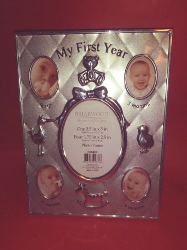 Briarwood My First Year Baby Photo Frame in Silver-tone