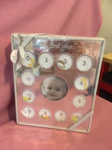 Carter`s Year of Photos Frame -My First Year Silver New W/ Tag Factory Sealed AB