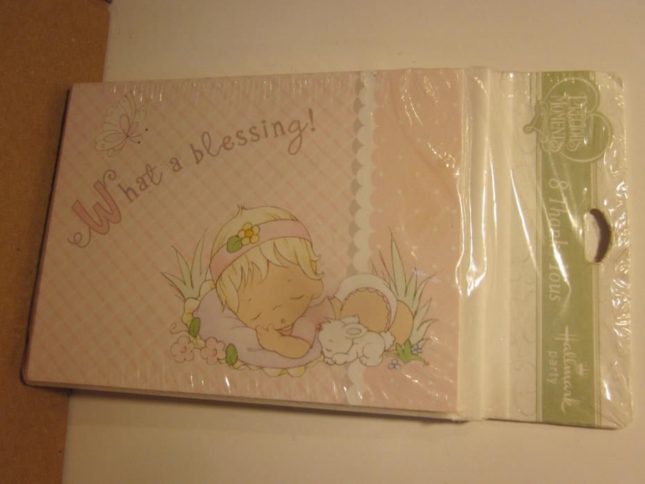 Precious Moments 8 Thank Yous Hallmark Cards & Envelopes Blessing Baby Shower