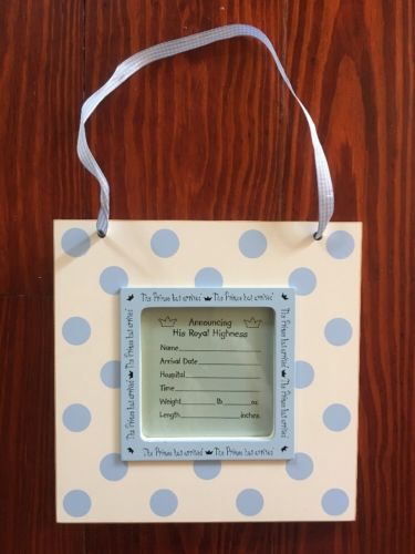 BIRTH Announcement PLAQUE~BABY BOY SHOWER GIFT~Personalize w/Name & Statistics!
