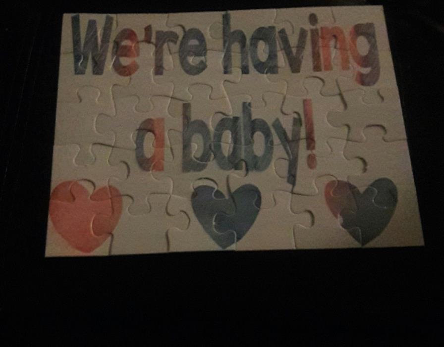 Baby announcement puzzle