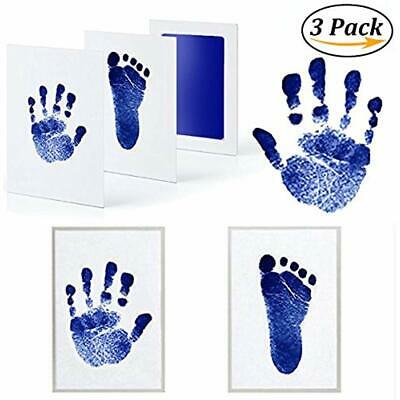 3 Pack Premium Hand & Footprint Makers No-Mess Ink Baby & Handprint Pad Safe