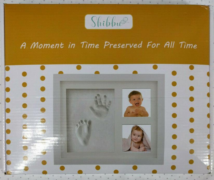 Shibbu Baby Clay Handprint and Footprint Keepsake Picture Frame