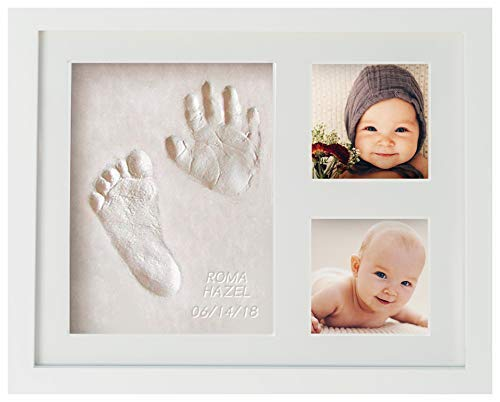 Baby Handprint and Footprint Memory Frame Kit | Clay and Photo Keepsake Registry