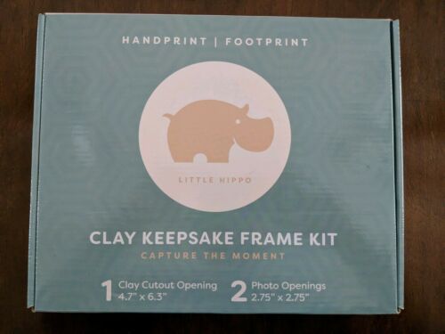Little Hippo Baby Handprint Footprint Frame Kit - Brand New