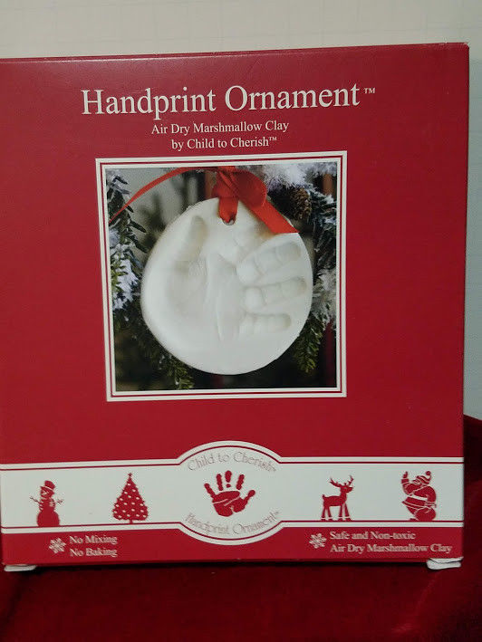 Child to Cherish Marshmallow Clay Handprint Christmas Ornament Kit FAST SHIP