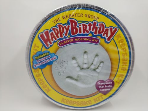 Handprint Tin Plaster Craft Family Fun Kids Child Cherish Memory Happy Birthday