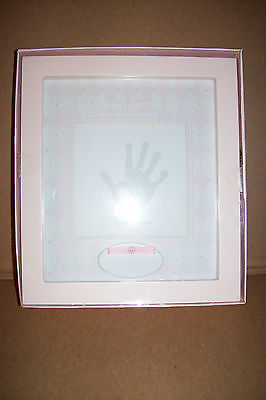 Giftable Shadowbox Handprint Kit Keepsake Hand Print Baby Girls  NEW!