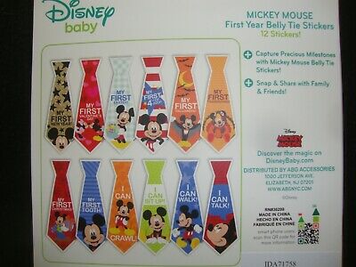 DISNEY BABY MICKEY MOUSE TIE STICKERS SPECIAL OCCASION 1ST YEAR NIB