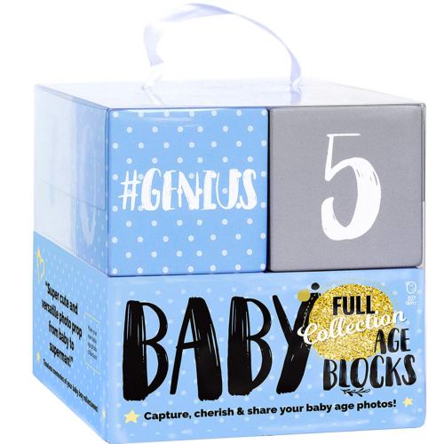 Ultimate Baby Boy Milestone Age Photo Blocks | The Only Wooden Double Set for -
