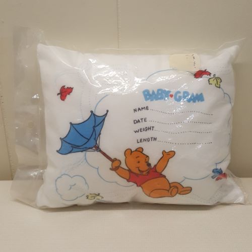 Sears Winnie Pooh Personalized Pillow Birth Certificate Keepsake Sealed 10x13