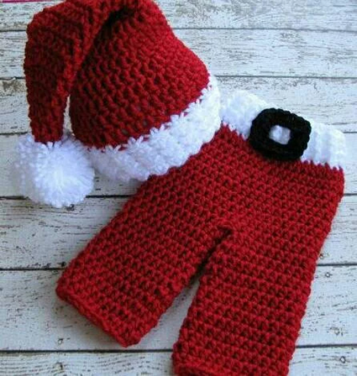 Newborn Boys Girls Baby Crochet Knit Costume Photography Photo Props Outfit Sant